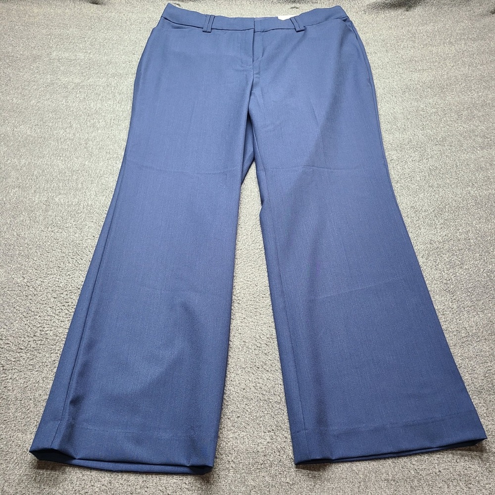 INC Bootcut Pants Women 14S Blue New Short Mid Rise‎ Comfort Waistband Trousers